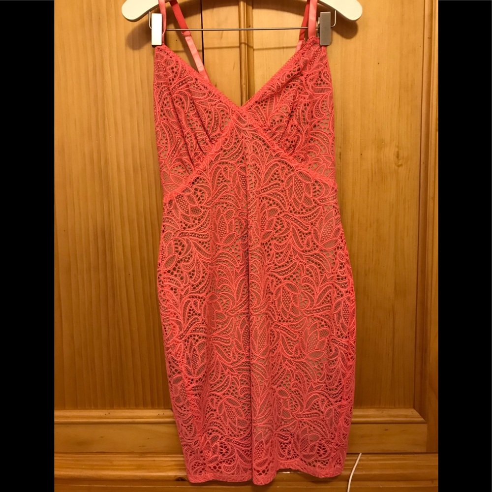 For Love and Lemons mini coral dress